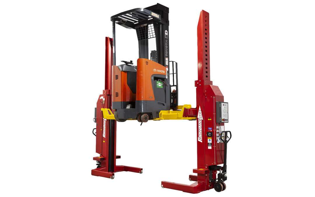Forward Lift Makes It Easier to Service Forklifts and Pallet Movers with New Frame-Engaging Mobile Column Lift Adapters